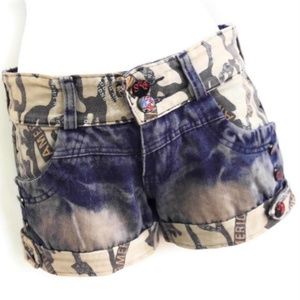 G & H Shorts Jean Cuffs Distressed 27